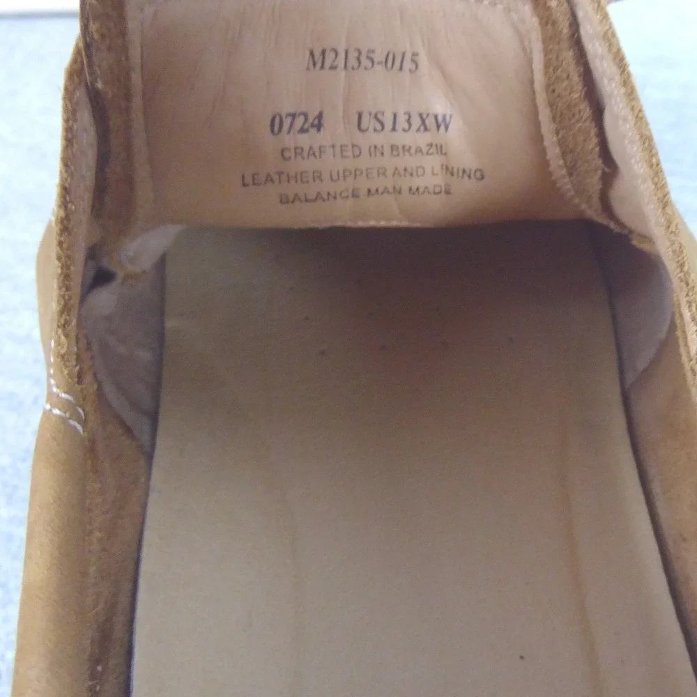 Samuel Hubbard Olema Moc Nutmeg Shoes Mens 13 XW Brown Nubuck Leather Boat Shoes